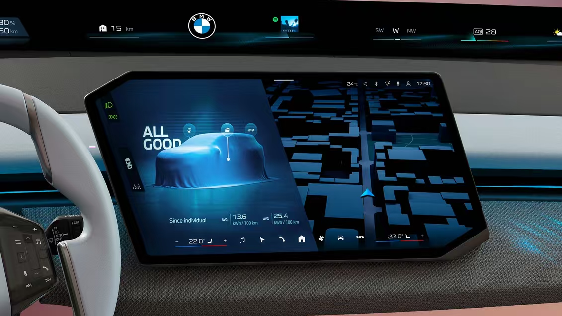 BMW iX3 нового поколения: первый тест-драйв с панорамным iDrive и новым уровнем цифрового комфорта.