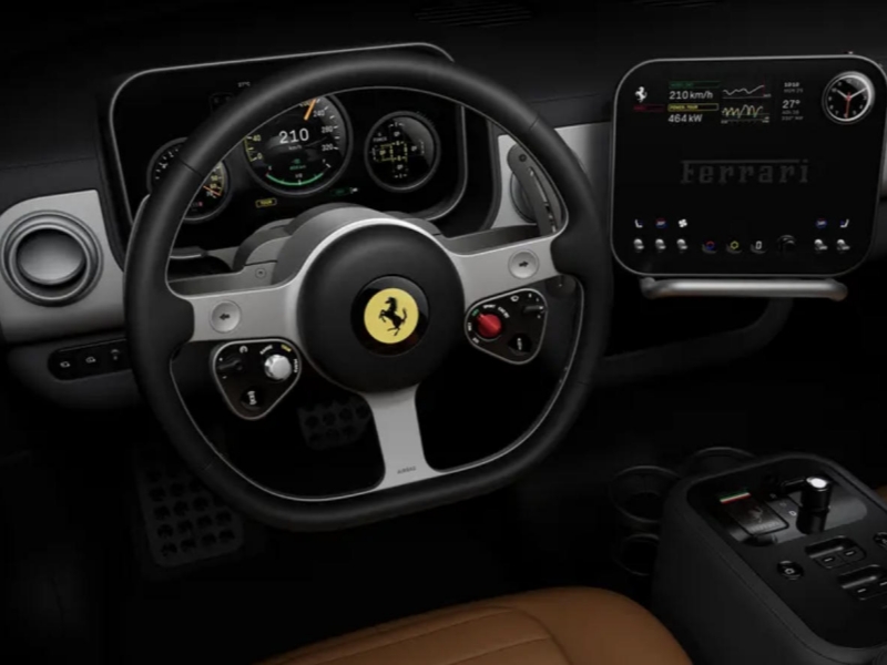 Ferrari\'s First Electric Supercar Named Luce, Retains Physical Buttons in Interior