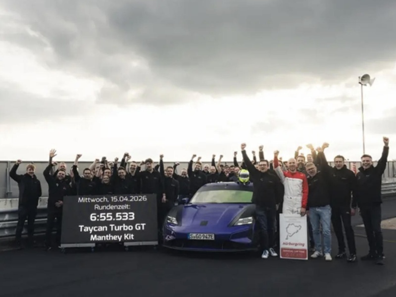 保时捷 Taycan Turbo GT 刷新纽北量产电动车圈速纪录